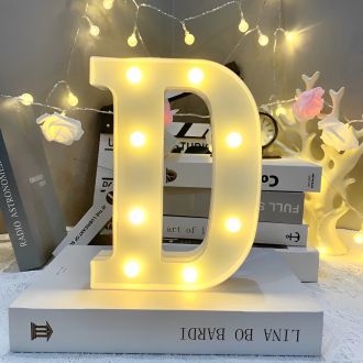 Steel Marquee Letter Alphabet D Warm White Room Decor High-End Custom Zinc Metal Marquee Light Marquee Sign