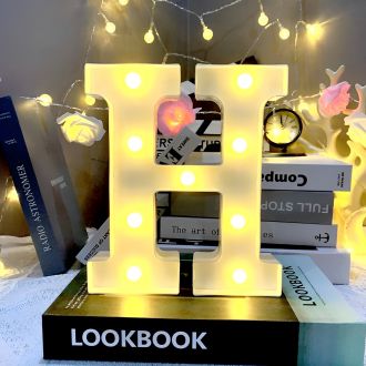 Steel Marquee Letter Alphabet H Warm White Room Decor High-End Custom Zinc Metal Marquee Light Marquee Sign