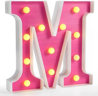 Steel Marquee Letter Alphabet M High-End Custom Zinc Metal Marquee Light Marquee Sign