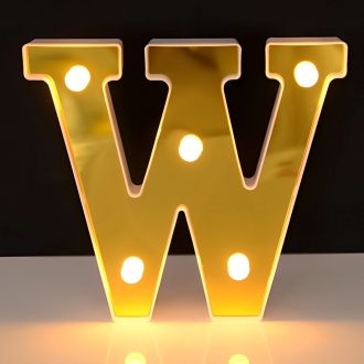 Steel Marquee Letter Alphabet W Warm White Room Decor Gold High-End Custom Zinc Metal Marquee Light Marquee Sign