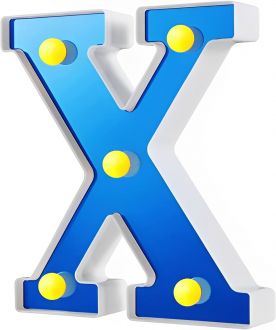 Steel Marquee Letter Alphabet X For Home Bar Party Blue High-End Custom Zinc Metal Marquee Light Marquee Sign