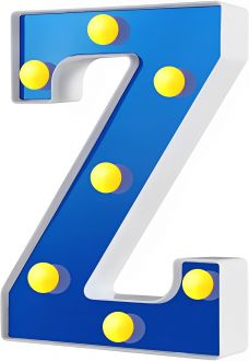 Steel Marquee Letter Alphabet Z Home Room Decoration High-End Custom Zinc Metal Marquee Light Marquee Sign