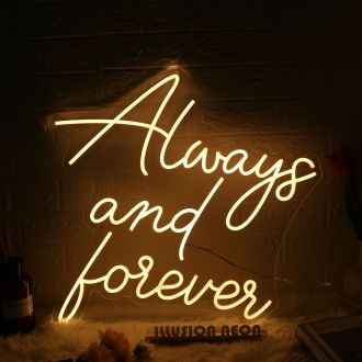 Always And Forever Yellow Neon Sign