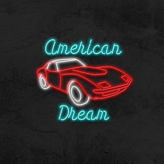 American Dream Car Neon Sign