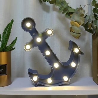 Steel Marquee Letter Blue Anchor High-End Custom Zinc Metal Marquee Light Marquee Sign