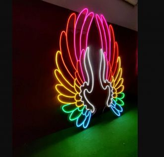 Angel Wings Colorful V2 Neon Sign