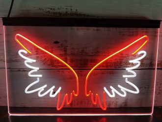 Angel Wings Girl Dual LED Neon Sign