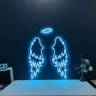 Angel With Halo And Wings Neon Sign