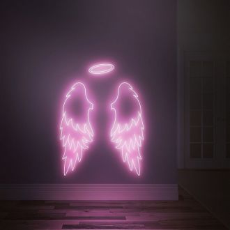 Angel With Halo And Wings Neon Sign