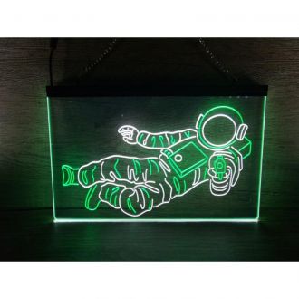 Astronaut Dual LED Neon Sign