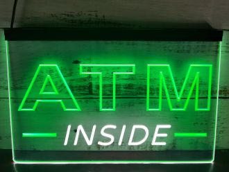 ATM Inside Dual LED Neon Sign