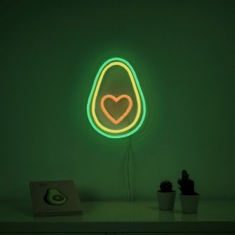 Avocado Heart Neon Sign