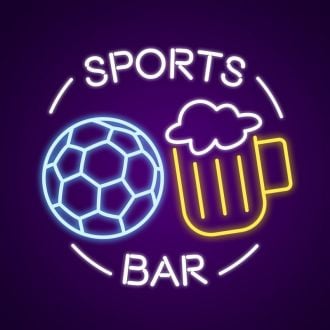 Awesome Sports Bar Neon Sign