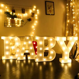 Steel Marquee Letter Baby Birthday Party High-End Custom Zinc Metal Marquee Light Marquee Sign