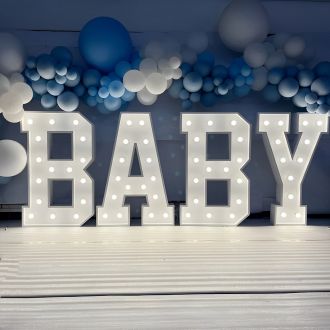 Steel Marquee Letter Baby Room Party Decor High-End Custom Zinc Metal Marquee Light Marquee Sign