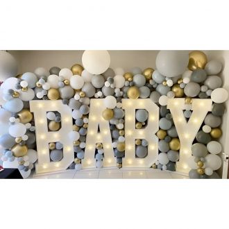 Steel Marquee Letter Baby Warm White Led High-End Custom Zinc Metal Marquee Light Marquee Sign