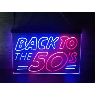 Back to the Garage Dual LED Neon Sign