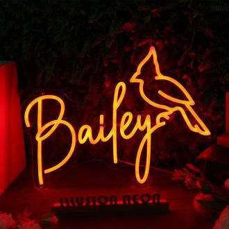 Bailey Orange Neon Sign