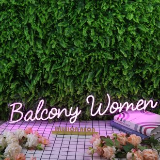 Balcony Women Purple Neon Sign