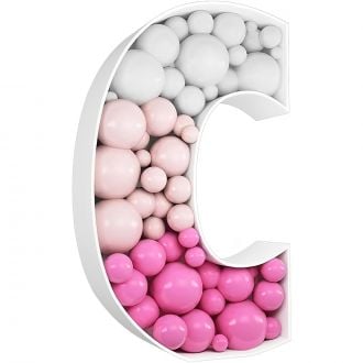 Steel Marquee Letter Balloon Pink C High-End Custom Zinc Metal Marquee Light Marquee Sign