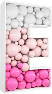 Steel Marquee Letter Balloon Pink E High-End Custom Zinc Metal Marquee Light Marquee Sign