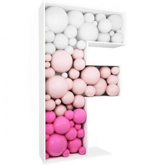 Steel Marquee Letter Balloon Pink F High-End Custom Zinc Metal Marquee Light Marquee Sign