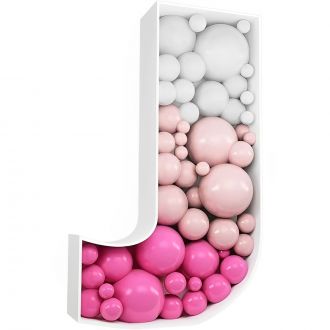 Steel Marquee Letter Balloon Pink J High-End Custom Zinc Metal Marquee Light Marquee Sign