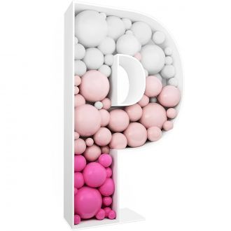 Steel Marquee Letter Balloon Pink P High-End Custom Zinc Metal Marquee Light Marquee Sign