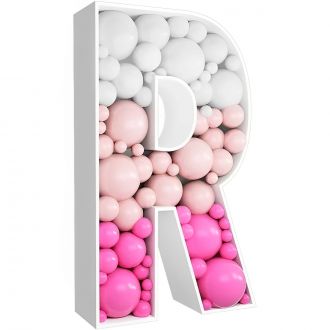Steel Marquee Letter Balloon Pink R High-End Custom Zinc Metal Marquee Light Marquee Sign