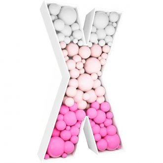 Steel Marquee Letter Balloon Pink X High-End Custom Zinc Metal Marquee Light Marquee Sign