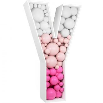 Steel Marquee Letter Balloon Pink Y High-End Custom Zinc Metal Marquee Light Marquee Sign