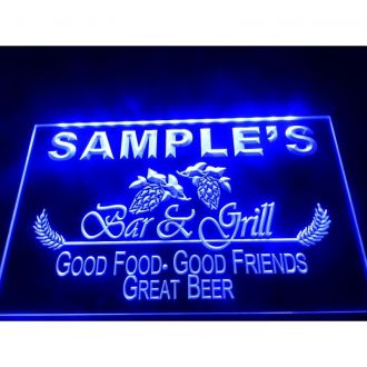 Bar and Grill Wine LED Neon Sign