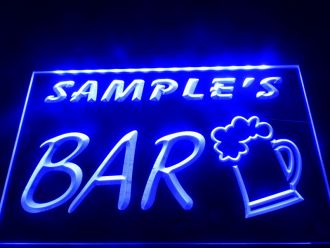 Bar Mug Glass Pub Dual LED Neon Sign