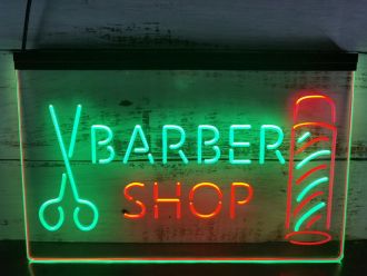 Barber Dual LED Neon Sign