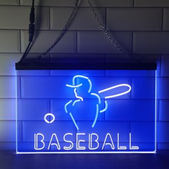 Baseball Dual LED Neon Sign