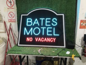 Bates Motel No Vacancy UV Print LED Neon Sign