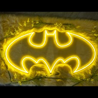 Batman Comic Hero Outline Fan Art Neon Sign