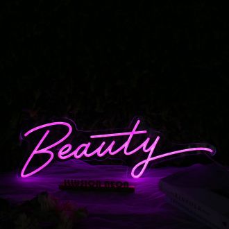 Beauty Dark Purple Neon Sign