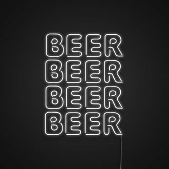 Beer Beer Beer Neon Sign
