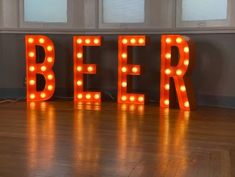 Steel Marquee Letter Beer High-End Custom Zinc Metal Marquee Light Marquee Sign