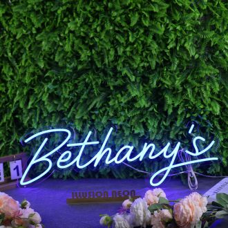 Bethany's Blue Neon Sign