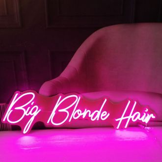 Big Blonde Hair Neon Sign