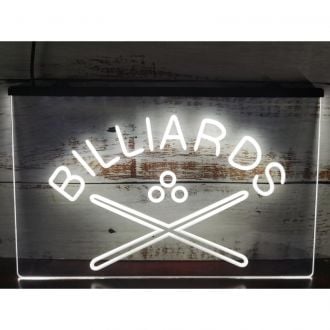 Billiards Pool Cue Room Bar Pub LED Neon Sign