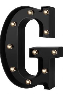 Steel Marquee Letter Black Sign G High-End Custom Zinc Metal Marquee Light Marquee Sign