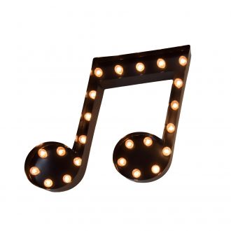Steel Marquee Letter Black Musical Note High-End Custom Zinc Metal Marquee Light Marquee Sign