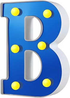 Steel Marquee Letter Blue Alphabet B Room Decor High-End Custom Zinc Metal Marquee Light Marquee Sign