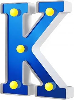 Steel Marquee Letter Blue Alphabet K Party Decor High-End Custom Zinc Metal Marquee Light Marquee Sign