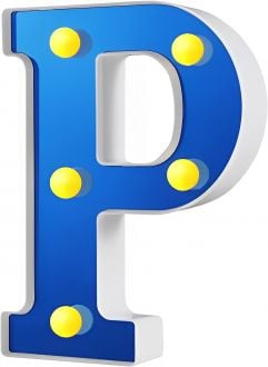 Steel Marquee Letter Blue Alphabet P Party Decor High-End Custom Zinc Metal Marquee Light Marquee Sign