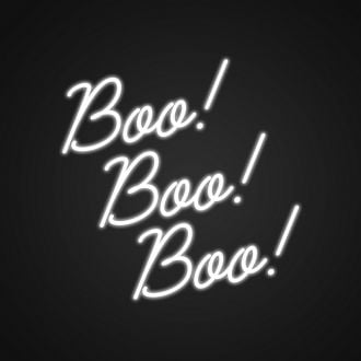 Boo Boo Boo Neon Sign