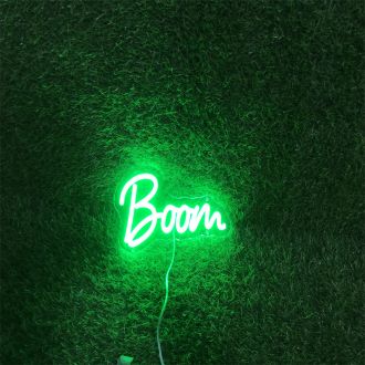 Boom Green Custom LED Neon Sign